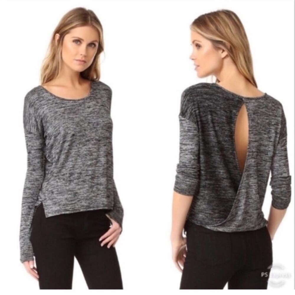 Rag and Bone twist back grey top